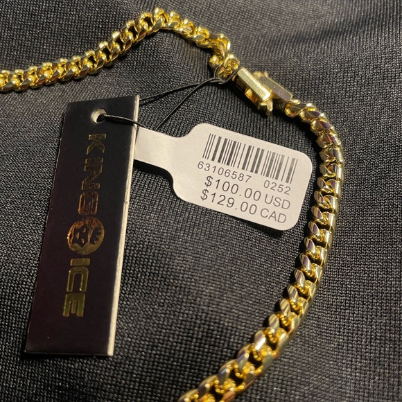 Brand New With Tags King Ice Kobe Bryant Black Mamba silhouette Necklace - Picture 4 of 11